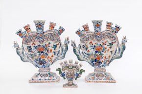 vase vases cashmire flower massive palette pair gourd shaped double