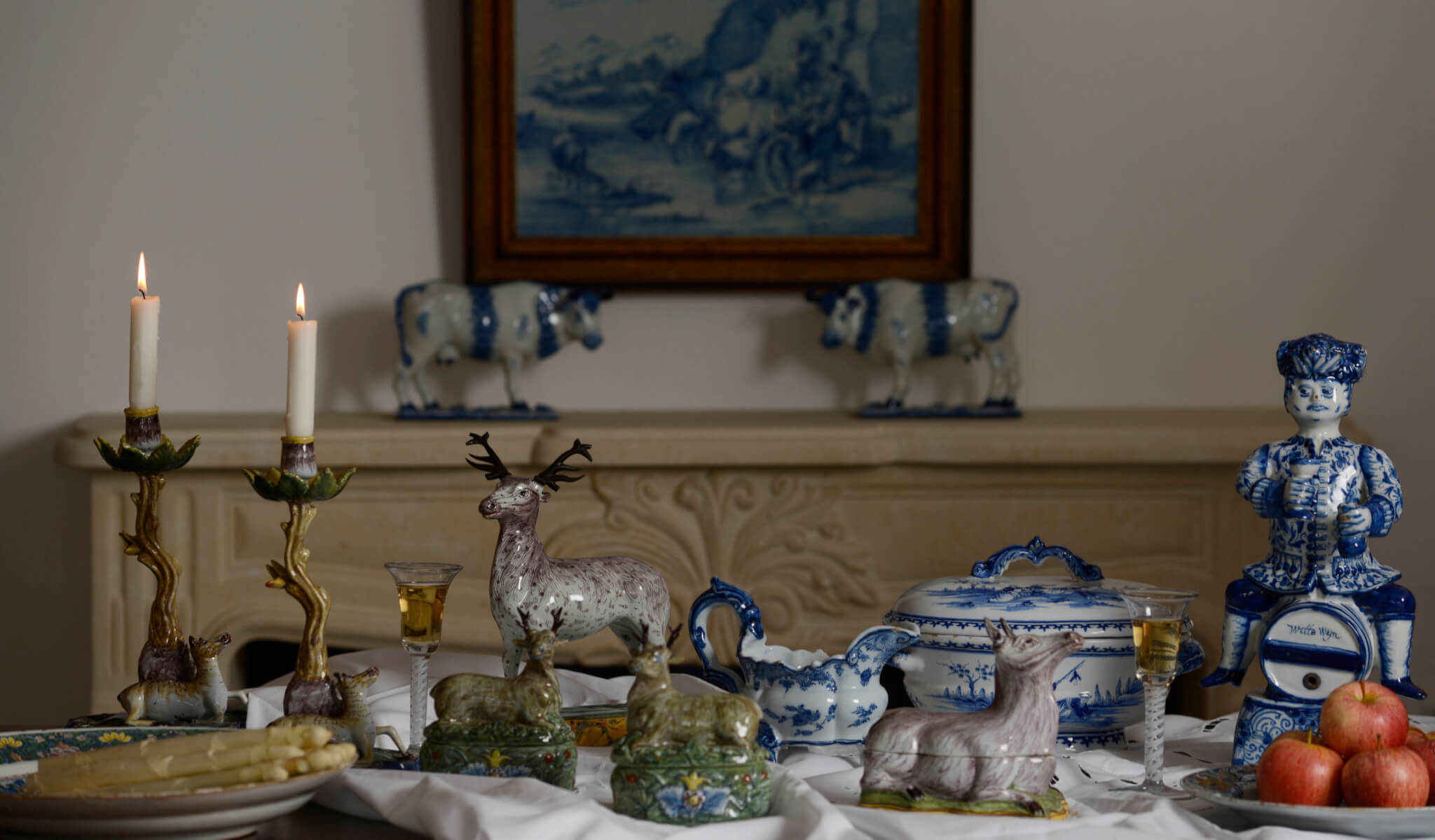 Delftware Banquet Table 18th century Delftware Banquet Table 18th century