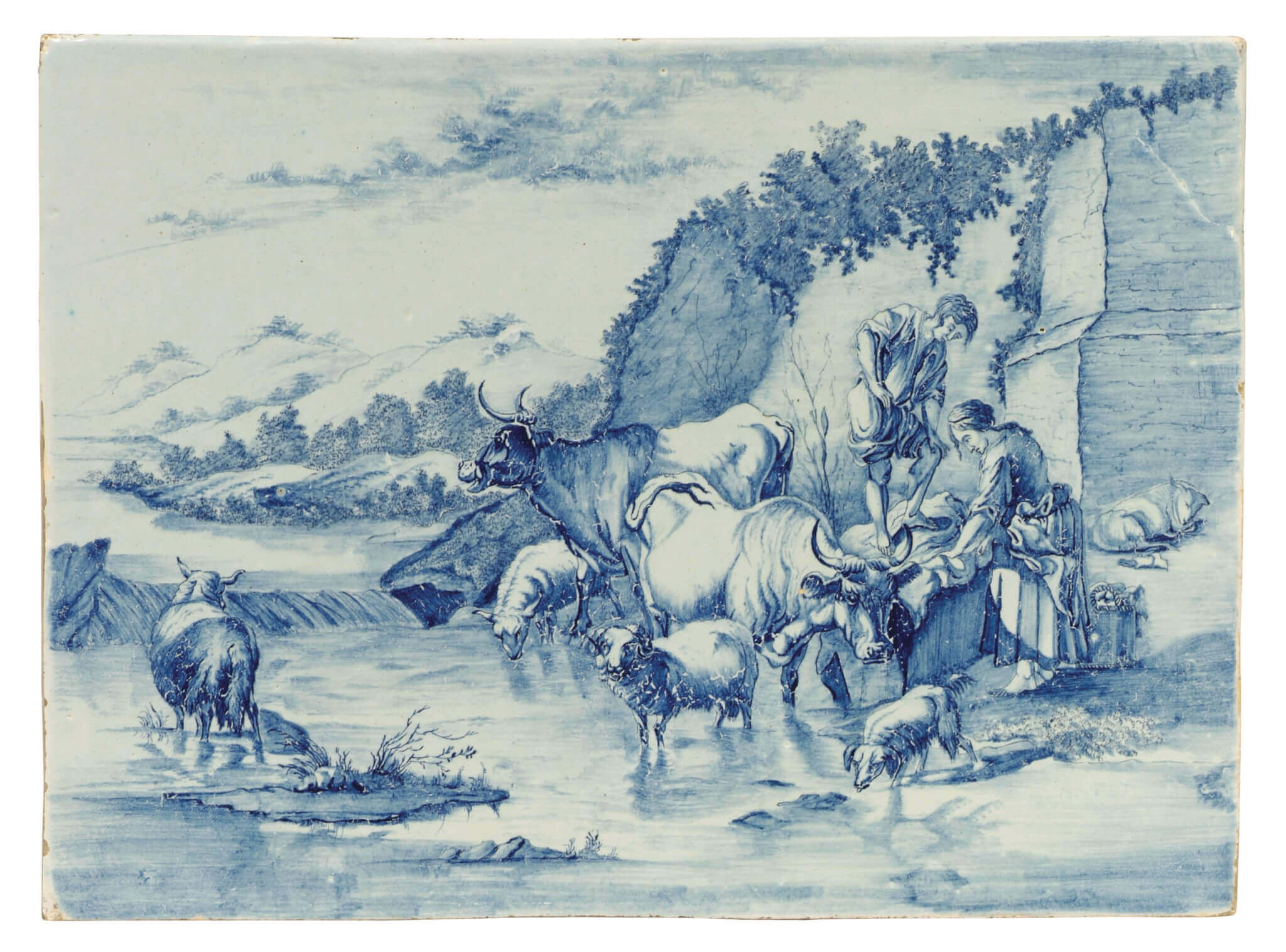 8209 Delftware Berchem Plaque