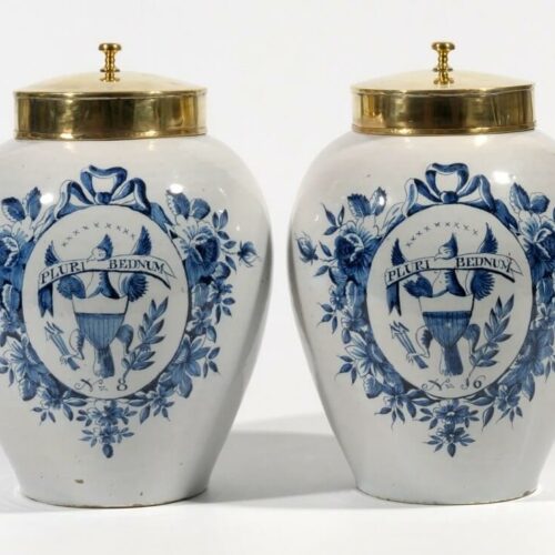Aronson Antiquairs Americana Delft Jars Antique Delft Pottery