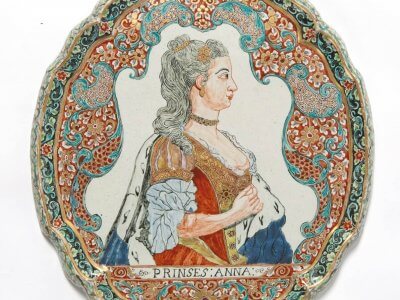 Antique Pottery Plaque Of Princess Anna Spouse To William IV