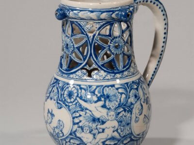 Dutch Delftware Puzzle Jug In The Collection Of Aronson Antiquairs