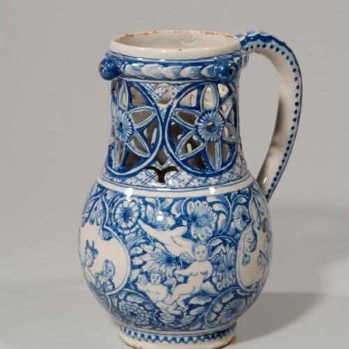 Dutch Delftware Puzzle Jug In The Collection Of Aronson Antiquairs