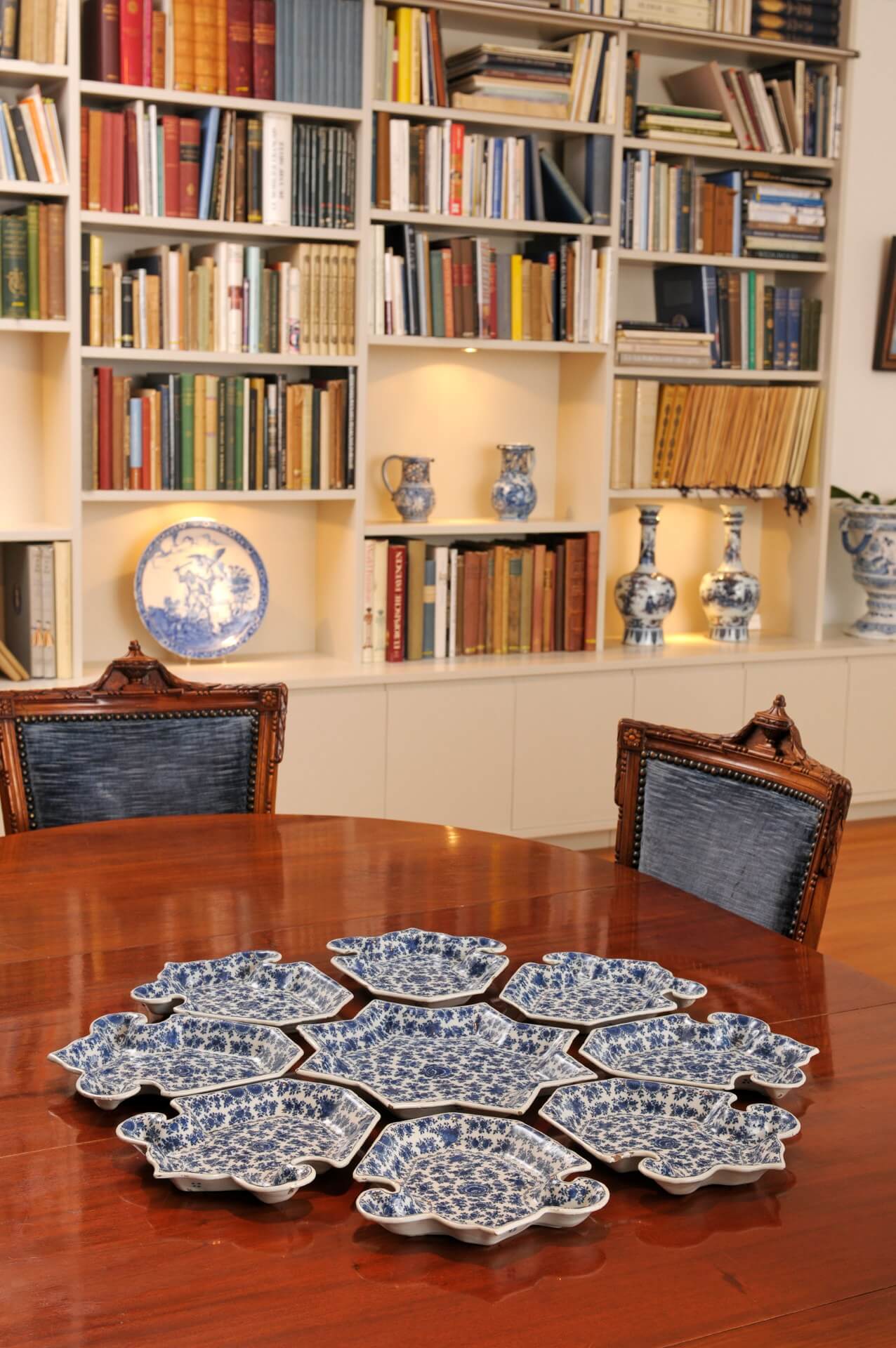 A set of Delft pottery sweet meat dishes