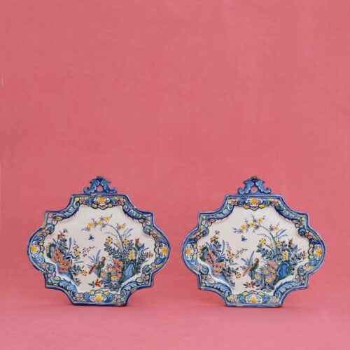 Antique Dutch Pottery Of Polychrome Plaques