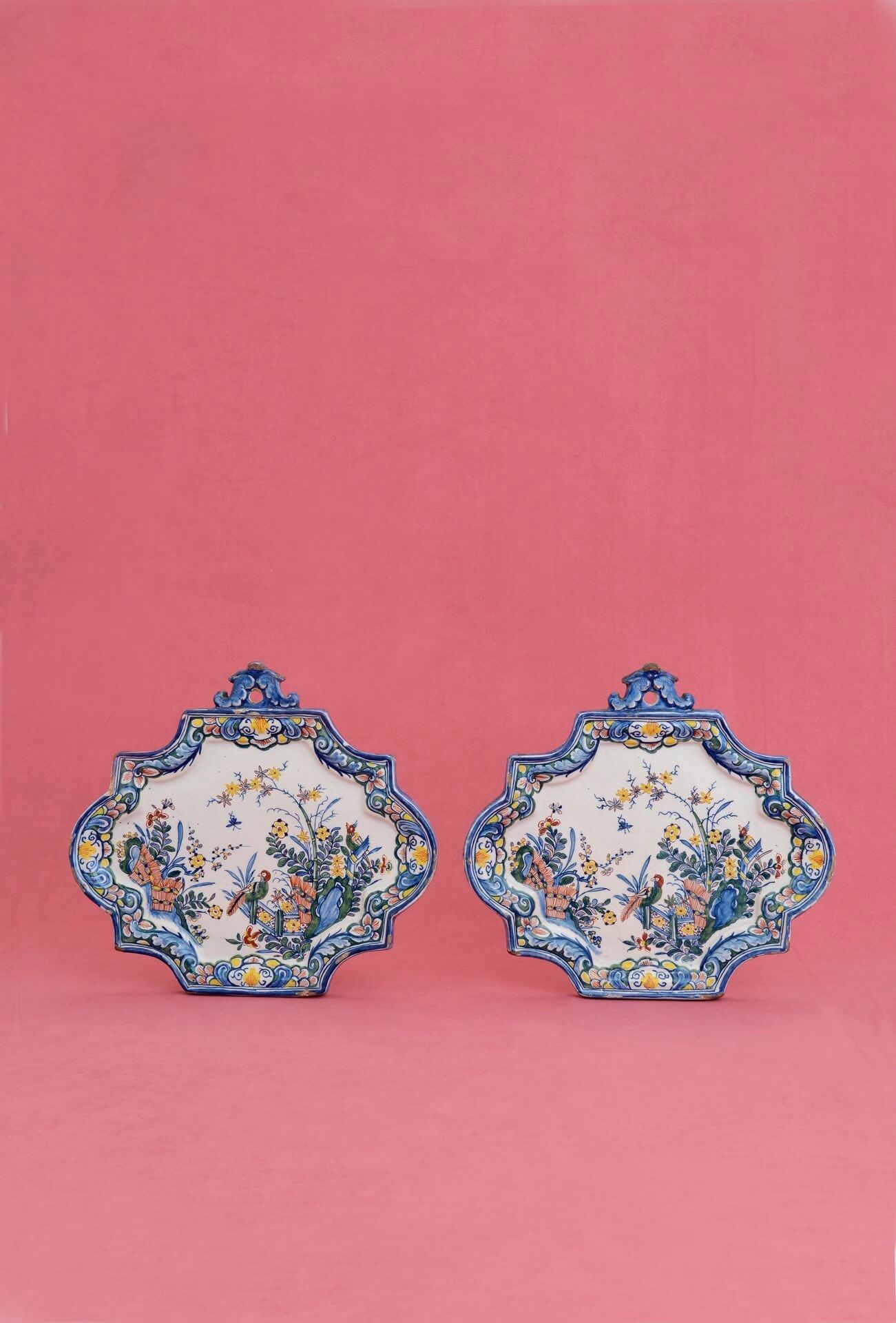 Antique dutch pottery of polychrome plaques