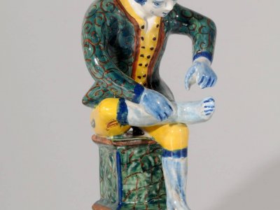Delft Holland Ceramics Polychrome Figurine Of Man