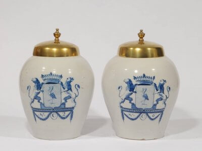 Antique Dutch Pottery Tobacco Jars Aronson Antiquairs