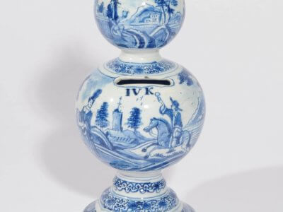 Delft Pottery Money Bank Antiques By Aronson Antiquairs