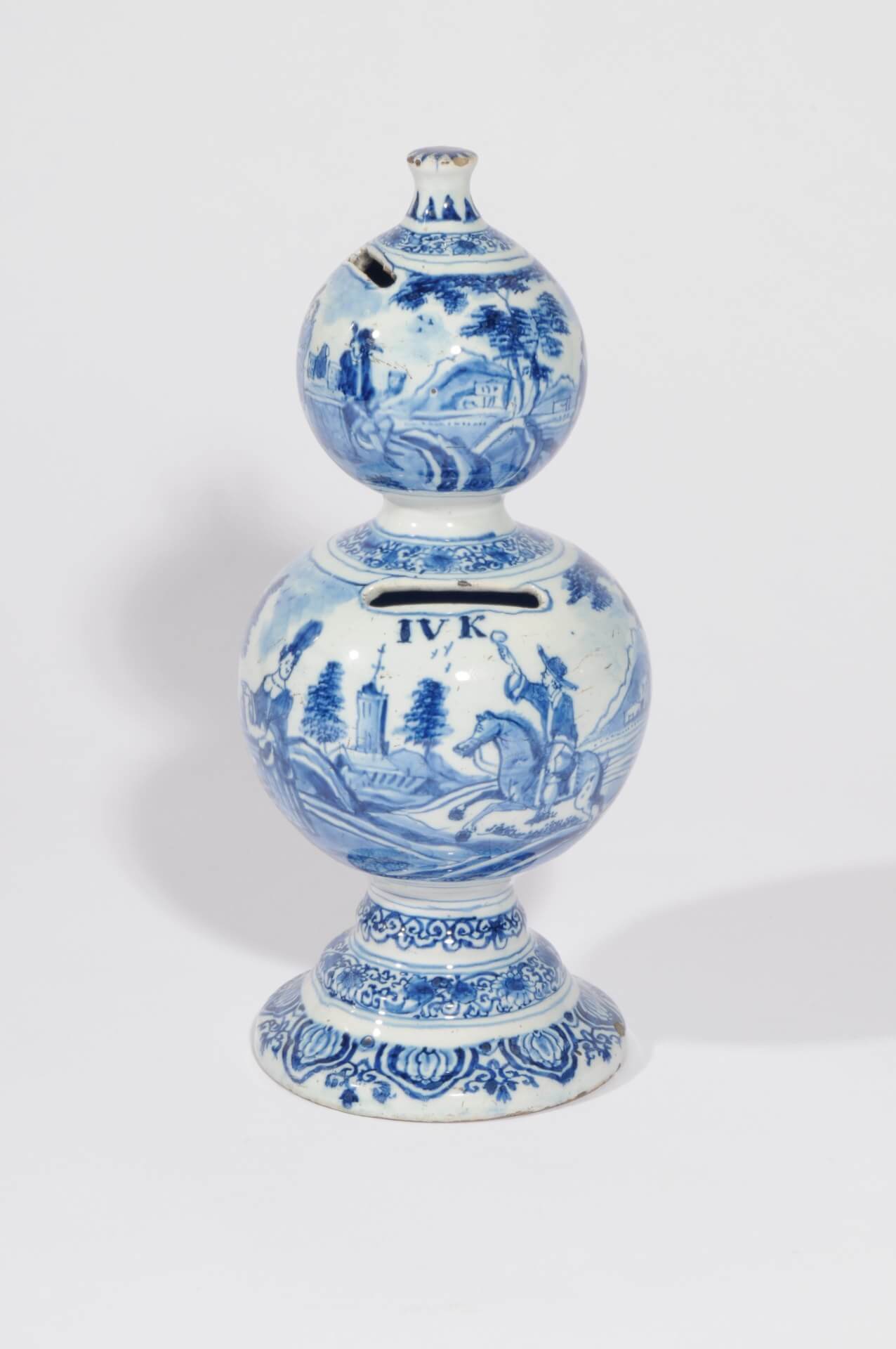 Delft Pottery money bank antiques by Aronson Antiquairs