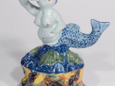 Polychrome Figurine Of Mermaid