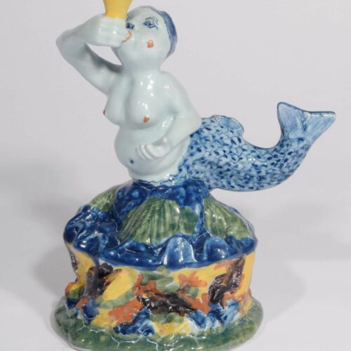 Polychrome Figurine Of Mermaid