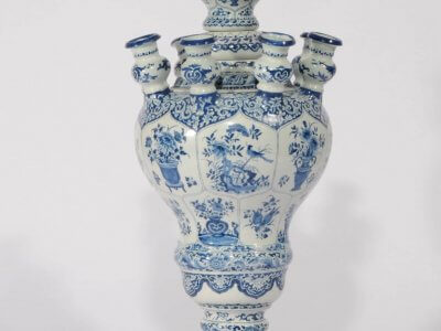 Large Antique Delftware Tulip Vase