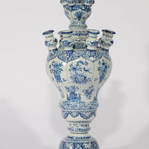 Large Antique Delftware Tulip Vase