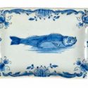 Pair Of Blue And White Herring Dishes