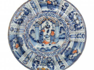 Gilde Kraak Style Antique Plate In Polychrome Colors