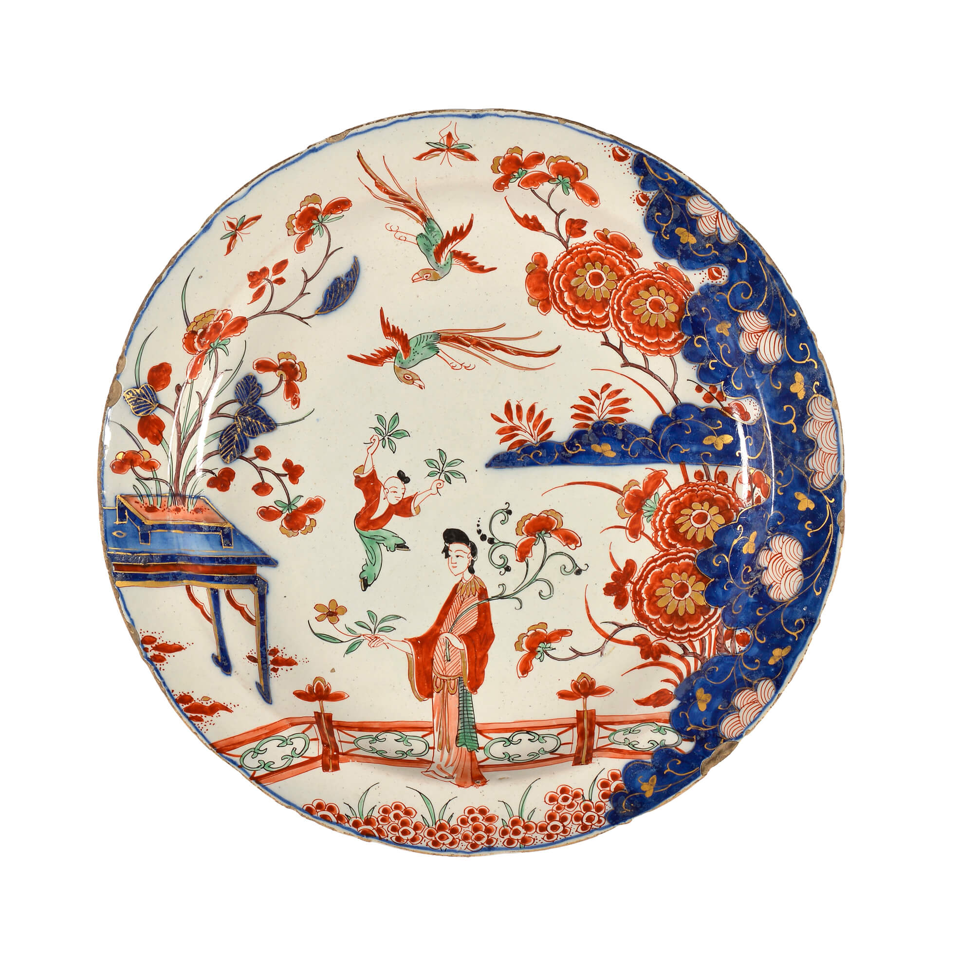 Antique Ceramic with Japanese Colour patterns