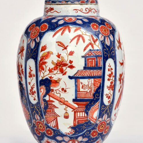 Large Ovoid Jar With Japanese Colors