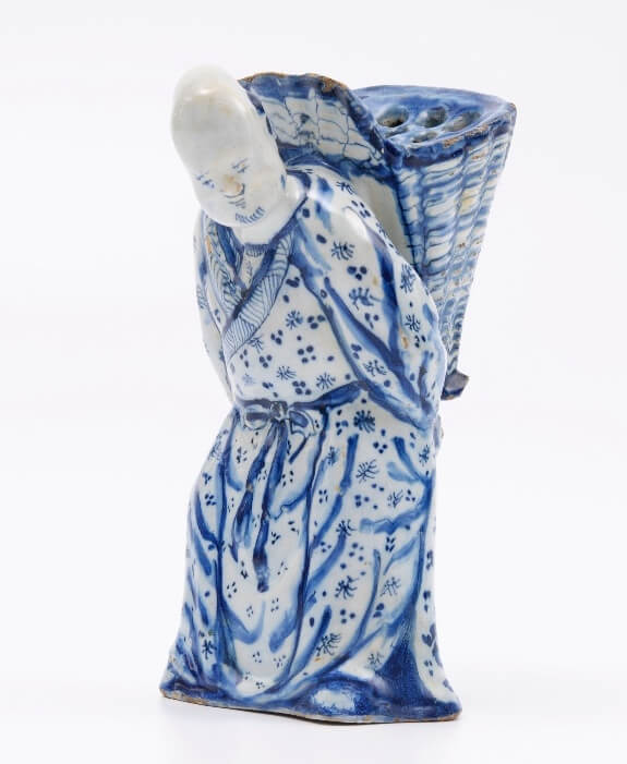antique vase with fourteen holes for flower stems origin unknown at Aronson Antiquairs