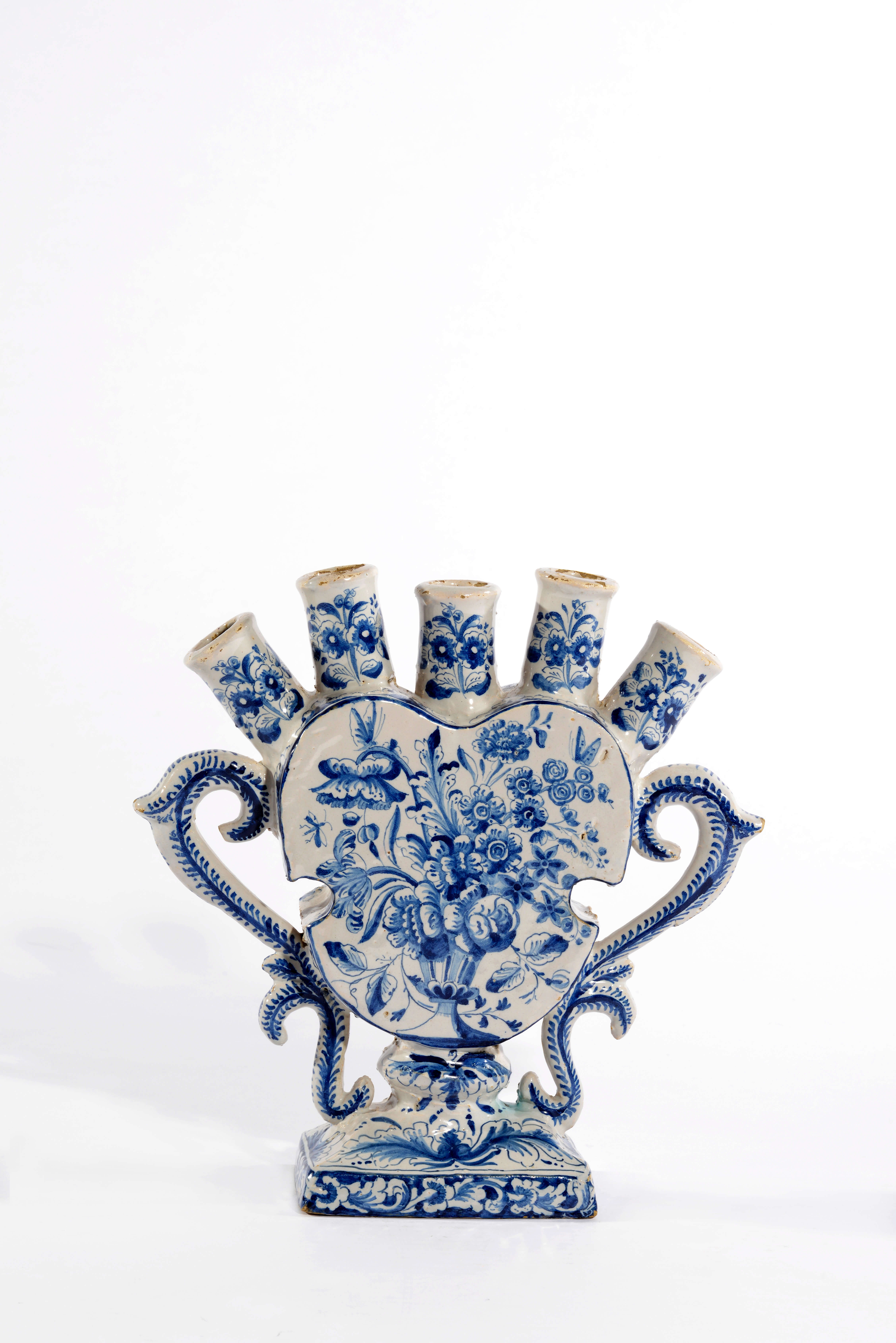 1644 Blue and White Flower Vase