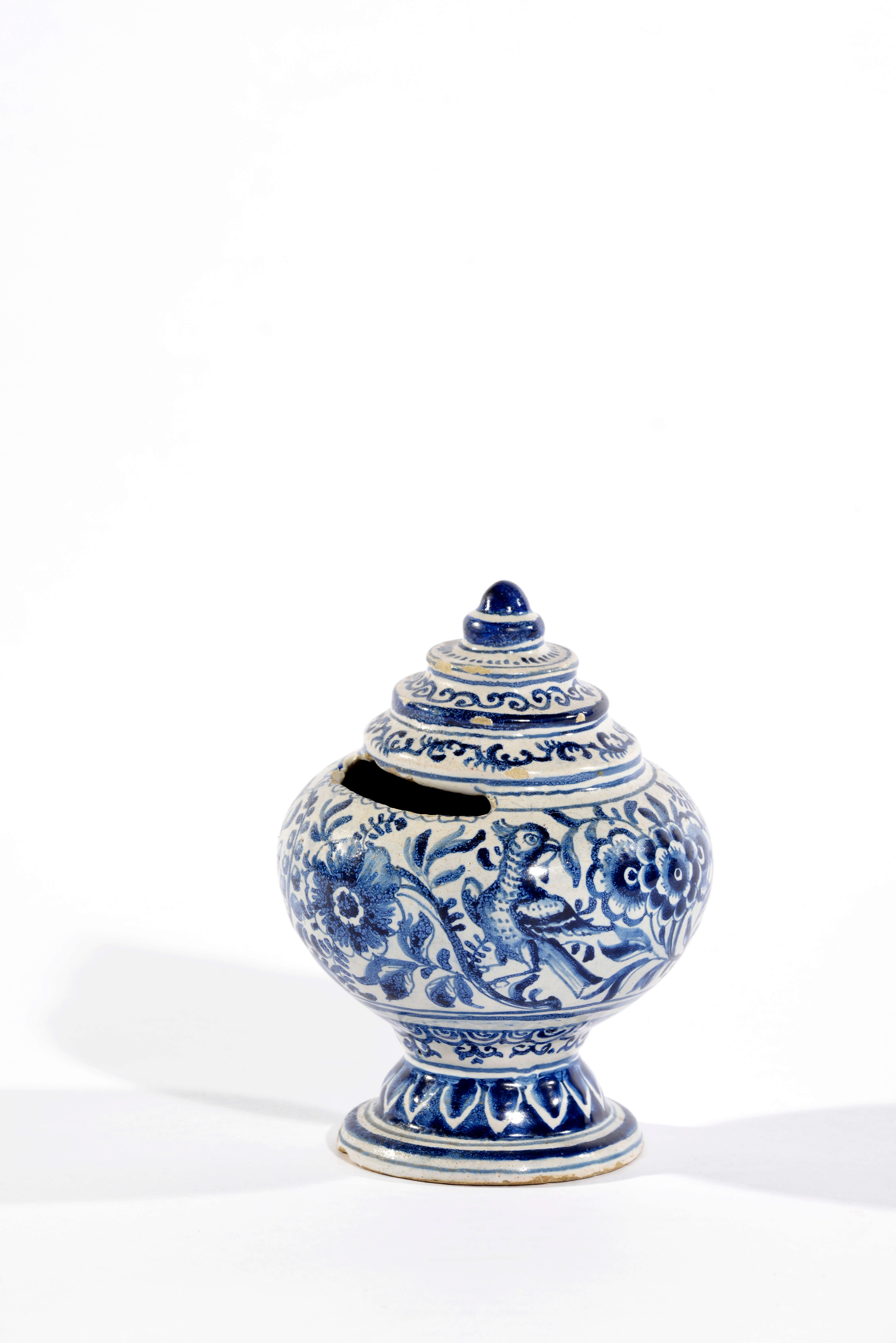 Antique Delft pottery money bank Aronson Antiquairs