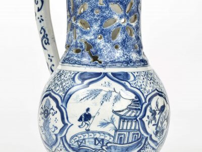 Antique Delftware Blue And White Puzzle Jug Aronson Antiquairs