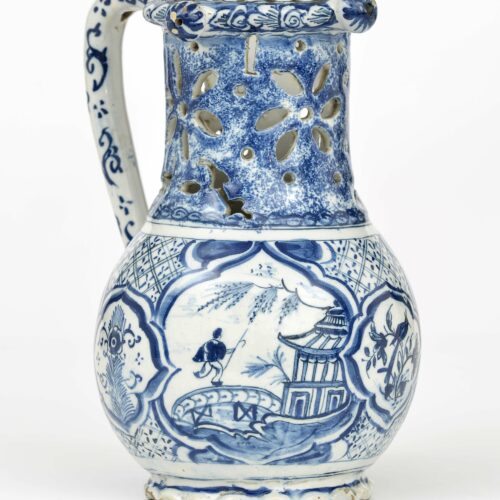 Antique Delftware Blue And White Puzzle Jug Aronson Antiquairs