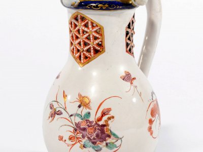 Antique Petit Feu Polychrome Puzzle Jug At Aronson Antiquairs