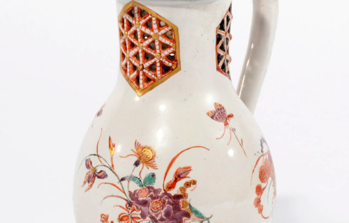 Antique Petit Feu Polychrome Puzzle Jug At Aronson Antiquairs