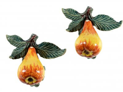 Aronson Antiquairs Two Polychrome Models Of Pears
