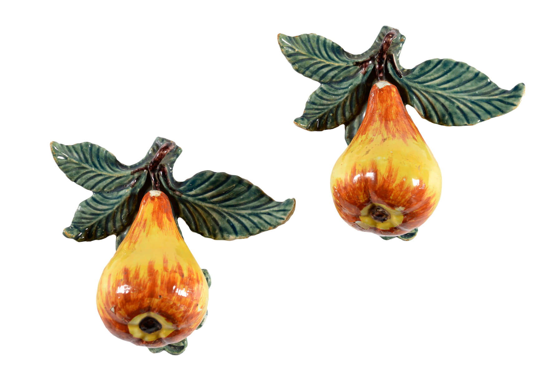 Aronson Antiquairs two polychrome models of pears