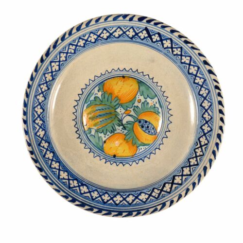 Antique Majolica Polychrome Dish At Aronson Antiquairs