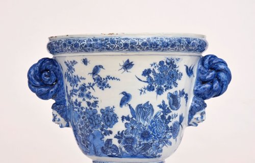 Antique Massive Delftware Garden Urn