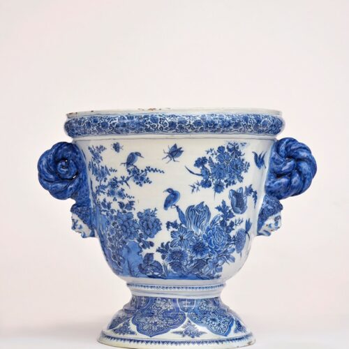 Antique Massive Delftware Garden Urn