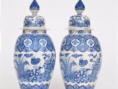 Delftware Large Ovoid Vases