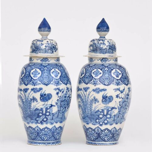 Delftware Large Ovoid Vases