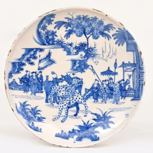 Antique Delftware Chinoiserie Plate At Aronson Antiquairs