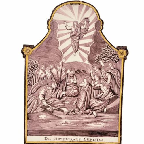Antique Polychrome Biblical Plaque At Aronson Antiquairs