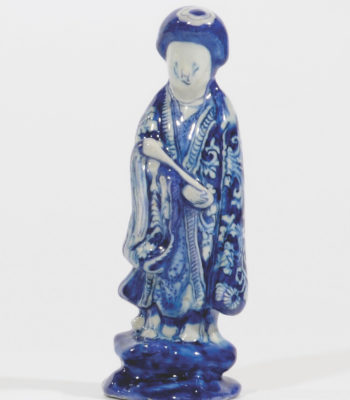 D1003. Blue And White Figure Of A Chinese Lady