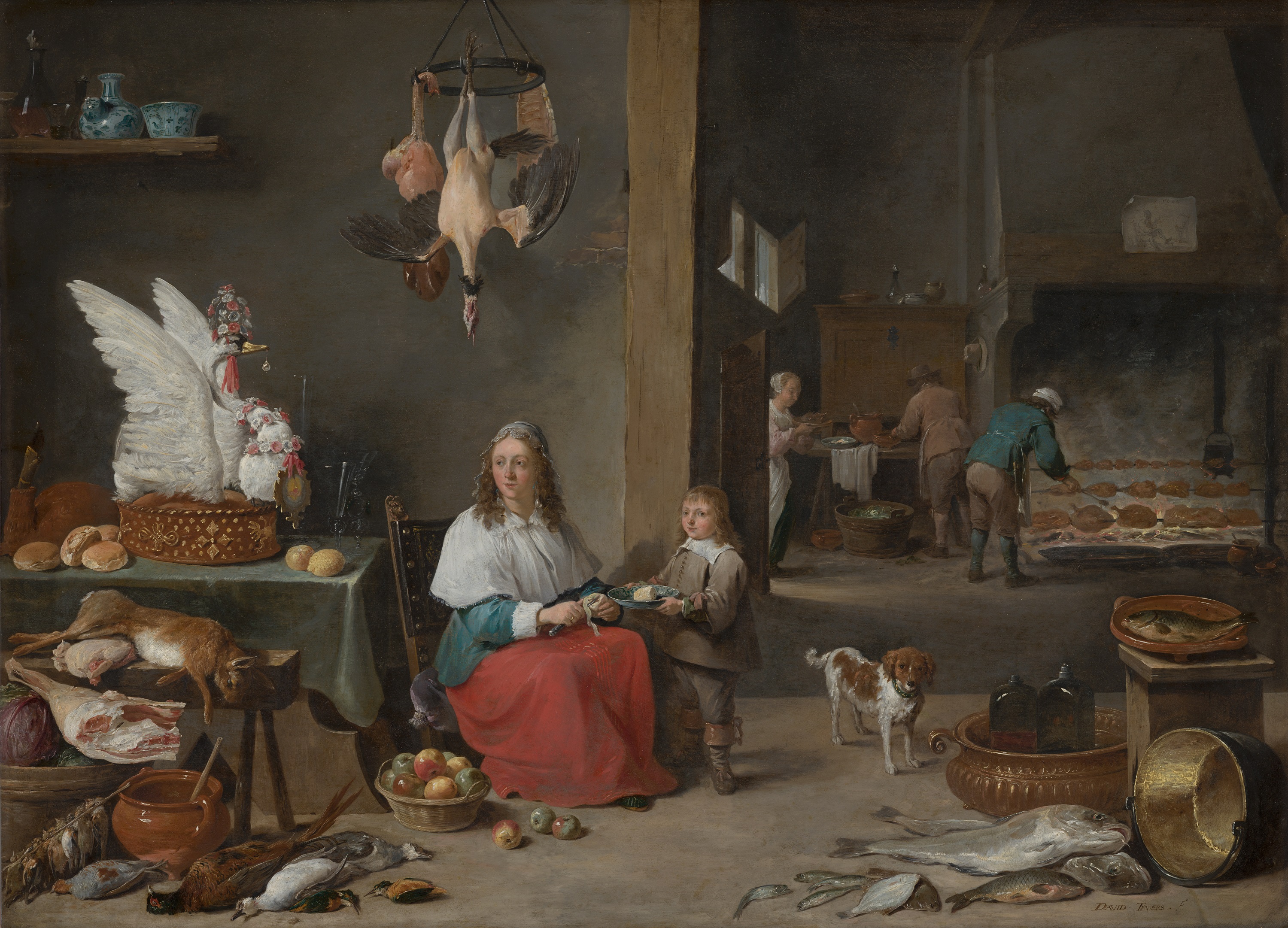 david-teniers-the-younger-kitchen-interior-1644-oil-on-copper-on-panel-57-x-77-8-cm-mauritshuis-the-hague-inv-no-260