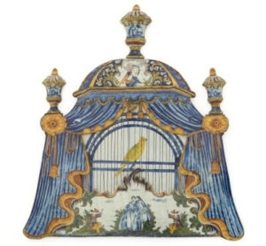 Birdcage Plaque, Delftware. Museum Of Decorative Arts, Paris