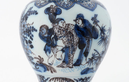 Delft Blue And White Ceramic Vase