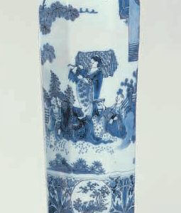 White Octagonal Vase By Samuel Van Eenhoorn From The Grieksche A