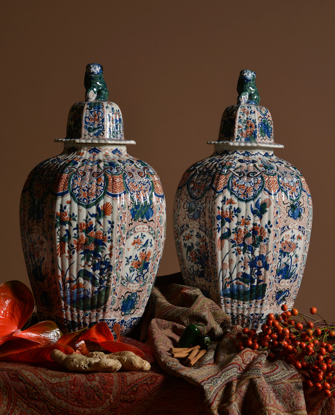 Vases with a cashmere palette