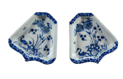 Small Sweetmeat Dishes From Delft Blue Ceramic