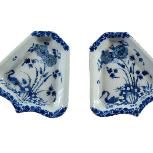 Small Sweetmeat Dishes From Delft Blue Ceramic