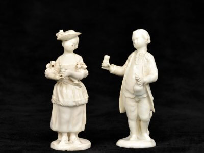 White Ceramic Delft Figurines Aronson Antiquairs