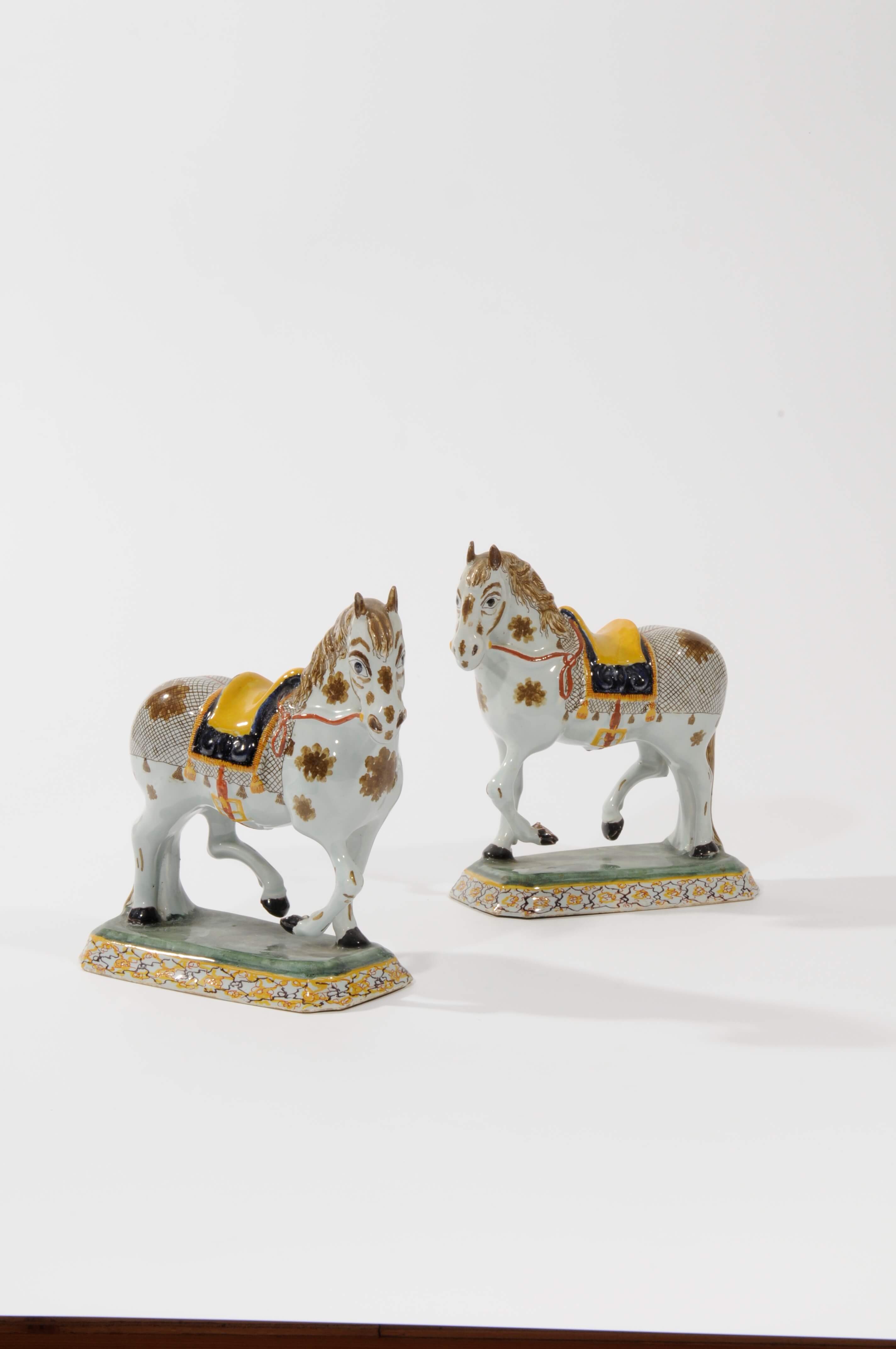 Aronson found a pair of polychrome figures of horses at a Antique Show from circa 1765