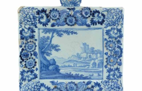 Rectangular Ceramic Delftware Plate From Frederik Van Frijtom