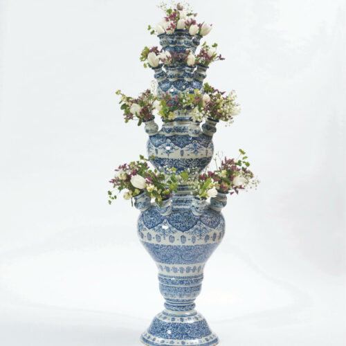 Large Delftware Flower Vase From Aronson Antiquairs